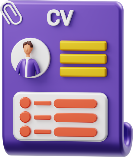 CV 3D Render Icon Illustration